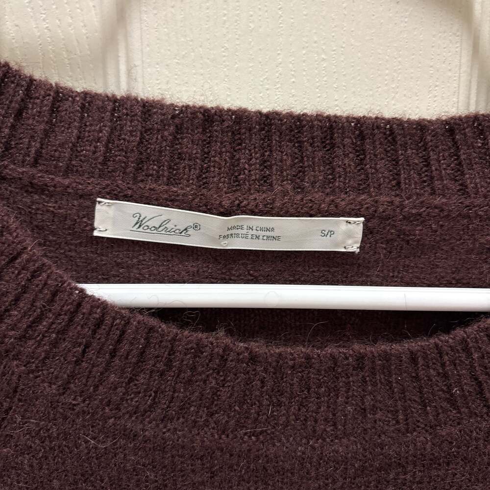 Woolrich Women's Maroon Deer Graphic Pullover Sweater - Cozy & Stylish, Size S/P - Picture 2 of 5